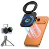 JJC Adattatore universale magnetico per filtro obiettivo da 67 mm per iPhone Air 17 16 Pro Max Plus, anello filtro obiettivo iPhone con vite da 1/4 e scarpa fredda per registrazione video live streaming