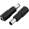 Ruilogod 7.5mm x 5mm maschio a 5,5 mm x 2.1mm femmina dc Adattatore di alimentazione connettore jack 4 pz