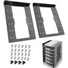 YAODHAOD Staffa di montaggio SSD/HDD da 2,5 a 3,5, alloggiamenti per disco rigido SSD a 6 strati per PC/NAS/server (2 pezzi)