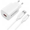 Generico Caricatore USB Ricarica Rapida 18W Caricabatterie Alimentatore per Samsung Galaxy A16 A15 A14 A13 A25 A34 A35 A55 A56 S21 S20 S10 S9 S8, Xiaomi Redmi 10C Note 10 Pro Mi 8 Mi 9 con Cavi USB C 1M