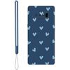 KARTXITAI Cover Compatibile con Samsung Galaxy Note 8, L'amore heart love motivo Custodia con morbida in Silicone TPU con Assorbimento degli Urti e Anti-Graffio-Blu