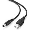 conecto, adattatore per connettore cilindrico, cavo di ricarica a bassa tensione, connettore cilindrico da 2,5 mm a connettore USB tipo A, 60 cm, nero