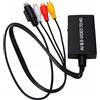 YUEHISY Convertitore S Video da AV a HDMI, Uscita 1080P Plug and Play, Adattatore AV Composito da S-Video a HDMI per Monitor HDTV DVD STB