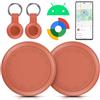 LocLynx Air Tracker Tag Android, 2 Pezzi Smart tag Android, Funziona con Google Dov'è App, Bluetooth Trova Oggetti, Air Tracker Tag Bluetooth Localizzatore Chiavi per Chiavi/Bagagli/Valigie(Rosso)