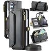Asuwish Custodia per Samsung Galaxy Z Fold 6 5G 2024 Custodia a portafoglio con cerniera con S Pen e flip in pelle con blocco RFID, porta carte di credito supporto accessori per celle ZFold6 Z6 G