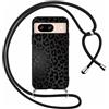 Foonary Cover con Cordino per Google Pixel 7a（5G） 6,1, Custodia con Laccio Collana Tracolla Aesthetic Disegni Morbido Silicone Necklace Regolabile Protettiva Corda Case per Pixel 7a, Leopardata