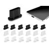 SAHONFEN 18 Coperture Antipolvere USB-C, Tappi Protettivi in Silicone per Porta di Ricarica USB-C, Compatibile con Type-C Interfaccia (Nero, Bianco, Trasparente)