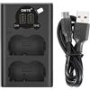 DSTE DE DSTE BP-511 BP511 BP511A BP-511A CB-5L Caricabatterie Dual USB con display LCD Compatibile con Canon EOS 10D, 20Da, 300D, 30D, 40D, alimentazione tramite cavo USB di tipo C a spina USB-A 2.0