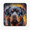 LJSPTU Tappetino per mouse da gioco Rottweiler pittura (8 pollici Gaming Mouse Pad SU, bordi cuciti 360 ° Smooth Tracking per Esports, compatto per viaggi e gaming)