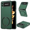 ZHOZEXIN Custodia magnetica compatibile con Samsung Galaxy Z Flip 3, Compatibile con ricarica wireless, sottile custodia protettiva antiurto per Samsung Galaxy Z Flip3 (verde)