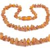 Baltic Secret Selected Baltic Amber Collana in ambra, collana di perle fatta a mano, pietra genuina, ambra baltica grezza, set regalo per uomini, madre, donne, collana in ambra di Baltic Secret, 33 CM, Gemma, Ambra