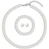 Yifnny Set di gioielli di perle per le donne,collana di perle finte e orecchini Bracciale Set di collana di perle a strati 1920s Gioielli Set di gioielli sposa Regali per le Mamma (Stile13)