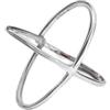 WLLDDDIU Anello In Argento Sterling 925,Dichiarazione Anelli Incrociati Impilabili Anello In Argento Sterling 925 Apertura Anelli Regolabili Anelli Punk Per Uomo Donna Occasioni Speciali Regali