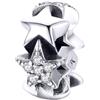 Teleye Charm distanziatore piccola stella per bracciale, ciondolo in argento sterling 925 genuino al 100% adatto a braccialetti Pandora, SCC929