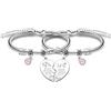 HULALA 2 braccialetti con scritta Big Sis e Little Sis, per sorelle, regalo di compleanno o Natale, con cuore abbinato, con scritta No Matter Where We Are Big Sister Little Sister, Misura unica,
