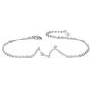Clearine - Bracciale da donna in argento Sterling 925 con zirconia cubica, per matrimonio, oroscopo zodiacale con 12 costellazioni, astrologia e Argento, cod. 12001761-1A