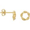 SOFIA MILANI - Orecchini da Donna in Argento 925 - Placcati in Oro - Orecchino a Perno a Cerchio Attorcigliato - E1435