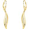 SOFIA MILANI - Orecchini da Donna in Argento 925 - Placcati in Oro e con Pietra Zircone - Orecchino Pendente a Piuma - E2575