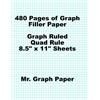 CREATESPACE 480 Pages of Graph Filler Paper, Graph Ruled, Quad Rule, 8.5 x 11 Sheets