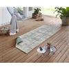 Hanse Home bougari - Tappeto double-face Biri per interni ed esterni, Grün Creme, 80 x 250 cm