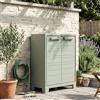 Dmora Armadio 2 Ripiani Regolabili Realizzato In Resina Planet Outdoor Basso, Verde, 80 x 44 x 100 cm