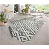 Hanse Home bougari Malta - Tappeto Double-Face, 120 x 170 cm, Colore: Verde/Panna