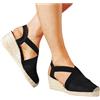 Generico espadrillas donna zeppa Espadrillas Donna Sandali con Zeppa Leggera, Décolleté con Zeppa Punta Rotonda, Sandali con Tacco Medio e Plateau Sicuro, Scarpe Chique Versatili per Cerimonie e Feste di