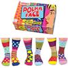 United Oddsocks - Confezione Da 6 Calzini Spaiati Donna Taglia 37-42 (Modello Polka Face)