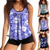 hehiy Tankini Donna Mare Taglie Forti Curvy Costume da Bagno 2 Pezzi Modellante Canottiera e Pantaloncino Costume da Piscina Donna Spiaggia/Vacanze