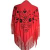 La Senorita La Señorita Foulard cintura chale manton de manila Flamenco di danza rosso nero