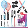 Oniverse Kit 12 in 1 di accessori per Switch2/Switch/OLED compatibile con Nintendo Switch Sports - Racchette, Mazze da golf, Chambara, Fasce da gamba, Laccetti da polso e Impugnature per Joy-Con