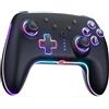 RivalPlay Wireless Controller per Switch con Illuminazione RGB, 2 Pulsanti Macro, Associazione con Un Pulsante, Sensore di Movimento, Funzione Turbo Regolabile, Batteria da 800 mAh