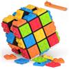 Vdealen Cubo Magico Build-on Brick 3D Puzzle Cubo di 3x3 Cubo Originale, Speed Cube per Principianti ed Esperti, Regalo per Bambini Adolescenti Adulti (Nero)