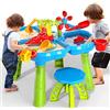 TEMI 4 in 1 sabbia per bambini, 32 pezzi, giocattolo acquatico, sandbox, giocattolo da spiaggia, giocattolo estivo, per esterni, spiaggia, attività da spiaggia, tavolo per bambini, ragazze e ragazzi
