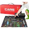 Generico Collezione di piccole auto - 24 mini macchinine pull-back, veicoli pressofusi in lega, set da garage con custodia compatta | Action figure di giocattoli da corsa per bambini, attività in classe in sog