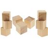 Wooden World - 10 x Liscio dado dadi cubo cubi vuoto liscio non dipinto legno sei lati 30 mm