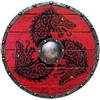 Generico Ancient Shield Osplay - Scudo da guerriero medievale, oggetto di scena per soldato in legno, accessorio vintage realizzato a mano, esposizione di armature artistiche, pezzo decorativo tradizionale | p