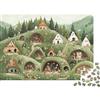 UVTMWVTCUSIQ Puzzle 1000 pezzi Collina delle fiabe in carta adatto per adulti Materiale paper ecologico Puzzle educativo illustrazione grotta Perfetto per rilassarsi e decorare 38x26cm/1000pcs