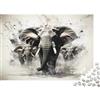 NFGOUEUAGVBk Puzzle Animali Elefante 1000 Pezzi per Adulti Carta Decorazione Parete Motivo Elefante Rompicapo Regalo 38x26cm/1000pcs