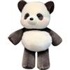 Generisch 2026 Panda che corre, morbida bambola di peluche, interazione genitore-figlio, adatta per compleanni, vacanze, anniversari (nero, 45 cm)