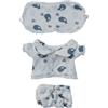 niannyyhouse 10 cm 15 cm 20 cm 40 cm vestiti per bambola maschera occhio balena cappotto pantaloni pigiama set morbido peluche peluche accessori (15 cm)