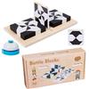 Generico Block Puzzle Battle Blocks - Gioco di puzzle, puzzle di assemblaggio educativo Gioco di blochi di costruzione, con 32 blocchii di costruzione | 40 carte sfidaa e campana, forma geometrica