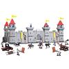 Generisch Ritterburg Set da gioco per bambini - Grande castello con cavalieri, cavalli e accessori - Sistema a incastro in plastica castello di Königsburg - Set di giocattoli medievali per interni ed esterni