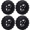 SIXRUN 4Pcs Gomme per Auto RC, Ruote in Gomma da 80mm con Inserti in Schiuma per 1/14 1/16 E HSP 94186 144001 MJXRC 16208 HBX 2105A 3101A Camion Fuoristrada