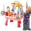 Bizhubmat Tavolo Acquatico Per Bambini Esterno - Set Tavolo Giochi Con Sabbia E Acqua, Giocattolo 4 In 1 Con Acquas Corrente E Pompa, Gioco Di Pesca E Scivolo Per Bambini E Bambine Dais 4 Agli 8 Anni