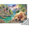 UVTMWVTCUSIQ Cane Campagna Puzzle 1000 Pezzi Carta per Adulti Decorazione Casa Natura Cane Puzzle Carta Regalo Educativo 38x26cm/1000pcs