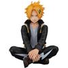 Zhongkaihua MHA Kaminari Denki Figura Kaminari Denki Action Figure 10 cm, Posa Seduta con Gambe Incrociate, Statuetta in PVC Anime, da Collezione, Decorazione per Scrivania, Ornamento