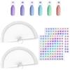 SULIUDAJI 100 unghie finte per campioni di unghie espositore a colori per nail art display a colori con numeri 1-100