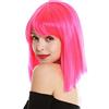 WIG ME UP - VK-10-TF2315 Parrucca donna Corta Altezza spalle Bob lungo Liscia Cleopatra Frangetta Rosa chiaro