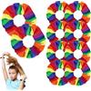 LDBKLGHJ 10 elastici per capelli arcobaleno Pride per capelli da donna, elastici, morbidi e confortevoli, perfetti per eventi LGBT, uso quotidiano, feste e regali